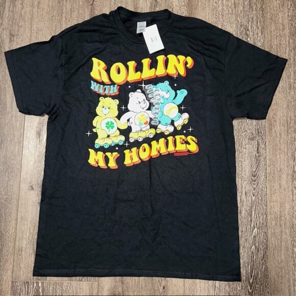 Care Bears Rollin With My Homies Classic Vintage Tee Unisex TShirt Large NEW NWT - Picture 1 of 4